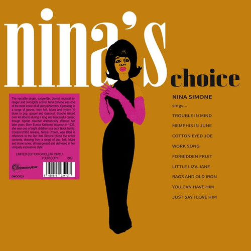 Nina Simone Nina's Choice Numbered Limited Edition Import LP (Clear Vinyl) 1