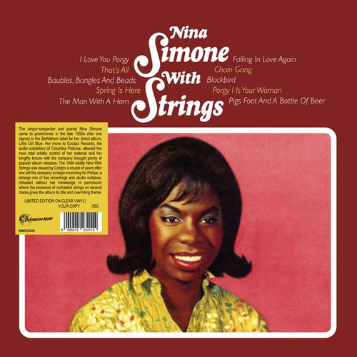 Nina Simone Nina Simone with Strings Numbered Limited Edition Import LP (Clear Vinyl) 1