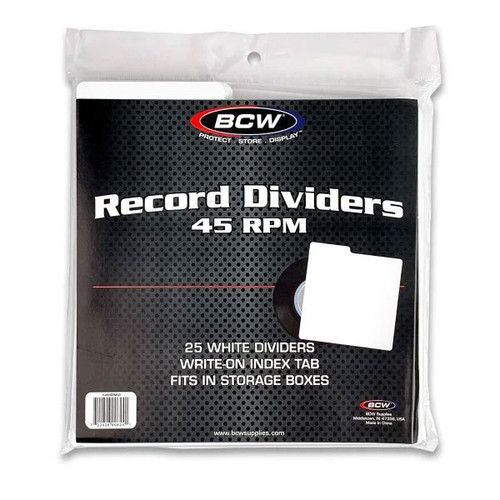 BCW 7" Vinyl Record Dividers (25 Pack) 1