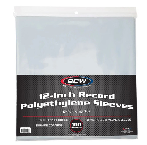 BCW 12" Vinyl Outer Sleeves 3 mil (100 Pack) 1