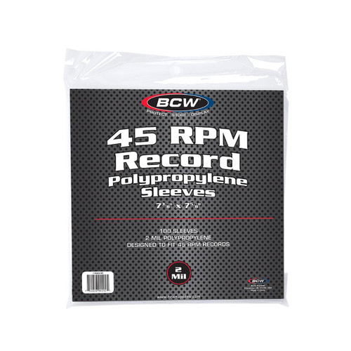 BCW 7" Vinyl Outer Sleeves 2 mil (100 Pack) 1