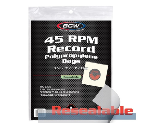 BCW 7" Resealable Vinyl Outer Sleeves 2 mil (100 Pack) 1