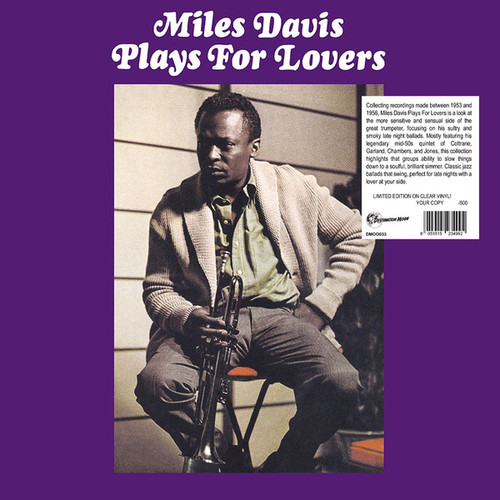 Miles Davis Plays For Lovers Numbered Limited Edition Import LP (Clear Vinyl) 1