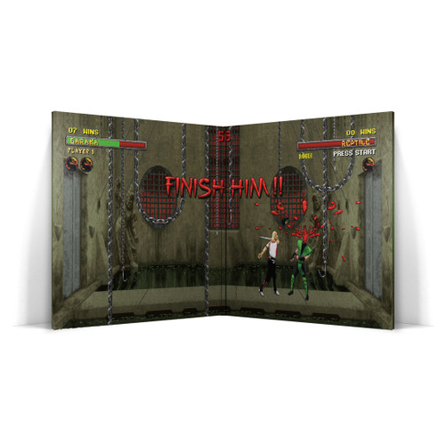 Dan Forden Mortal Kombat I & II: Music from the Arcade Game Soundtracks LP (Black & Red Swirl Vinyl) Scratch & Dent 3