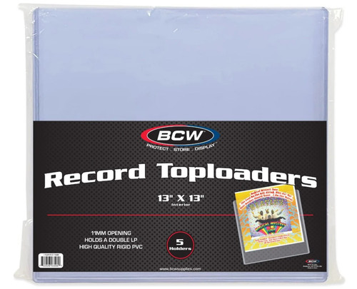 BCW 12" Vinyl Topload Holder 11MM (5 Pack) 1
