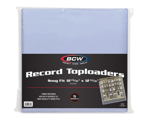 BCW 12" Vinyl Topload Holder 11MM Snug Fit (5 Pack) 1