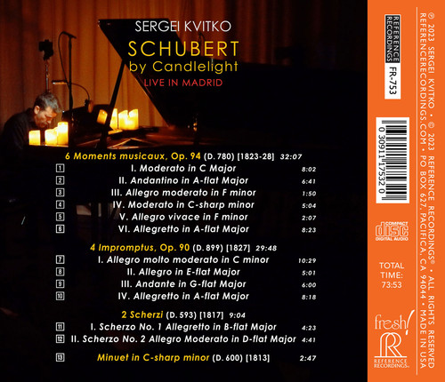 Sergei Kvitko Schubert by Candlelight - Live in Madrid CD 2