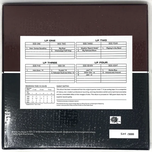 Grateful Dead Dick's Picks Volume One - Tampa, Florida 12/19/73 Hand-Numbered Limited Edition 180g 4LP Box Set 5