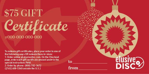 $72.53 ELUSIVE DISC, INC. GIFT CERTIFICATE 1