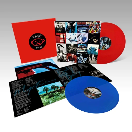 U2 Achtung Baby 30th Anniversary Special Numbered, Limited Edition 2LP (Transparent Red & Blue Vinyl) 1