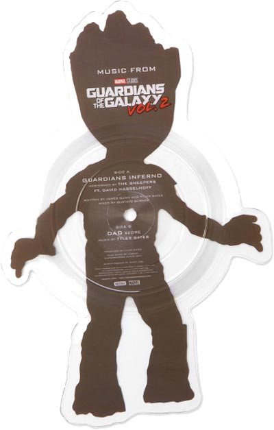 Marvel Guardians of The Galaxy Guardians Inferno b/w Dad 7" Vinyl (Groot Picture Disc) 2