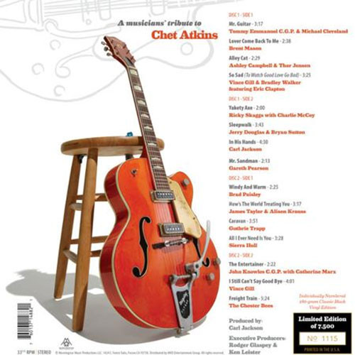 We Still Can't Say Goodbye: A Musicians' Tribute to Chet Atkins Numbered Limited Edition 180g 2LP & DVD (Black Vinyl) 3