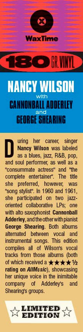 Nancy Wilson Nancy Wilson with Cannonball Adderley & George Shearing DMM 180g Import LP 3