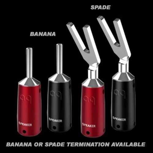 AudioQuest ThunderBird BASS Speaker Cables (8 Feet, Banana Termination) 2