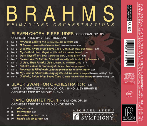 Michael Stern & the Kansas City Symphony Brahms: Reimagined Orchestrations HDCD 2