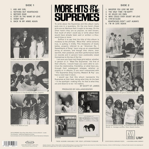 The Supremes More Hits by The Supremes LP 2