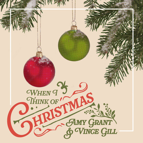 Amy Grant & Vince Gill When I Think of Christmas LP (Olive Green Vinyl) 1