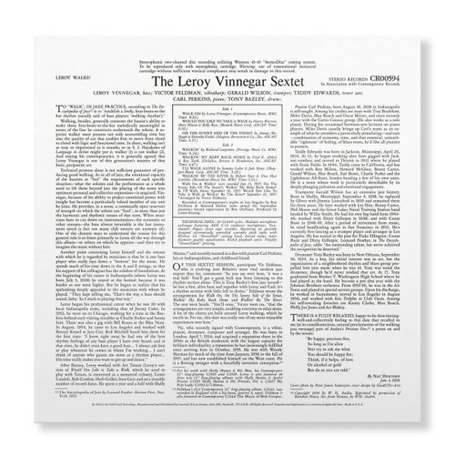 The Leroy Vinnegar Sextet Leroy Walks! (Contemporary Records Acoustic Sounds Series) 180g LP 3