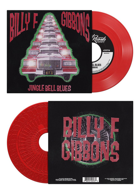 Billy F Gibbons Jingle Bell Blues 45rpm 7" Vinyl Single (Translucent Red Vinyl) 2