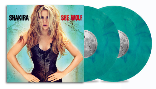 欧2LP Shakira She Wolf (Turquoise Vinyl) 19658884581TURQ Epic 未開封 /00520 Shakira She Wolf 2LP (Sea Glass with Turquoise Swirl Vinyl)