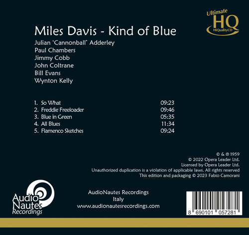 Miles Davis Kind of Blue AudioNautes Numbered Limited Edition
