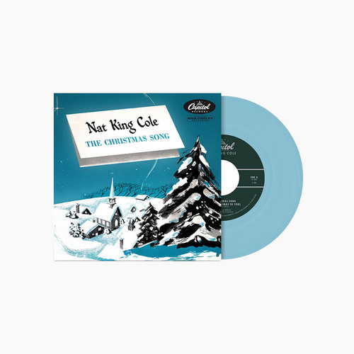 Nat King Cole The Christmas Song 45rpm 7" Vinyl Single (Opaque Baby Blue Vinyl) 1