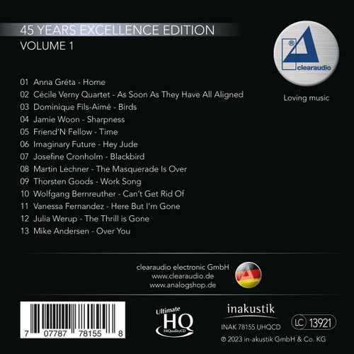 Clearaudio: 45 Years Excellence Edition Volume 1 Import UHQCD 2