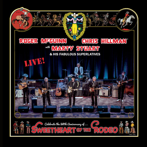 Roger McGuinn, Chris Hillman & Marty Stuart Sweetheart of the Rodeo: 50th Anniversary Live 2LP (Clear Gold Vinyl) 1
