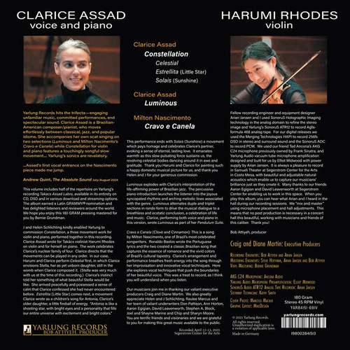 Clarice Assad & Harumi Rhodes Clarice 180g 45rpm LP 2