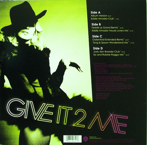 Madonna Give It 2 Me 2LP (Pre-owned, EX) 2
