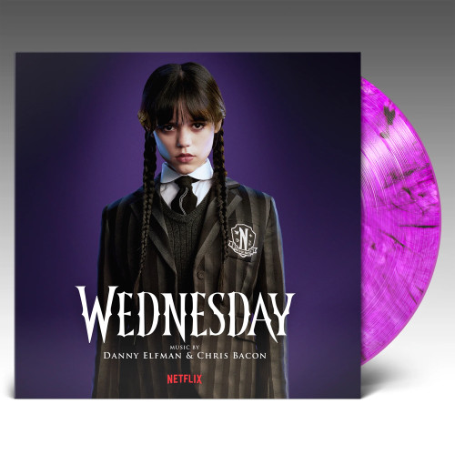 Danny Elfman & Chris Bacon Wednesday (Season 1 Score) 2LP (Purple Goth with Smoky Shadow Vinyl) 2