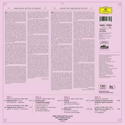 Anne-Sophie Mutter Carmen-Fantasie Numbered Limited Edition 180g 45rpm Import 2LP 2