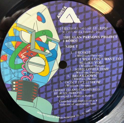 The Alan Parsons Project I Robot 1979 Japanese Import (Pre-owned, VG+) 3