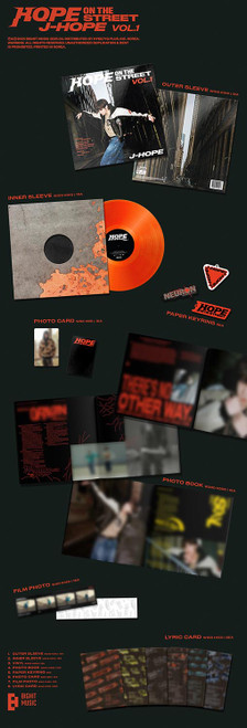j-hope (BTS) HOPE ON THE STREET VOL. 1 12" Vinyl EP (Orange Vinyl) 3