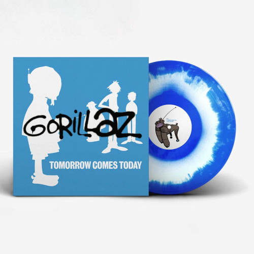 Gorillaz Tomorrow Comes Today 12" Vinyl EP (White & Blue Color-in-Color Vinyl) 1