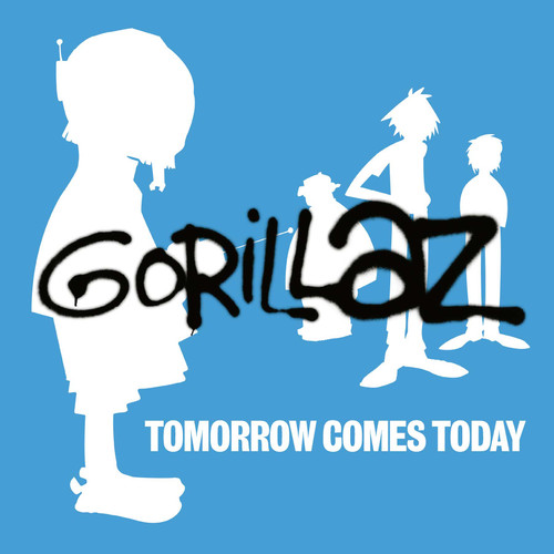 Gorillaz Tomorrow Comes Today 12" Vinyl EP (White & Blue Color-in-Color Vinyl) 2