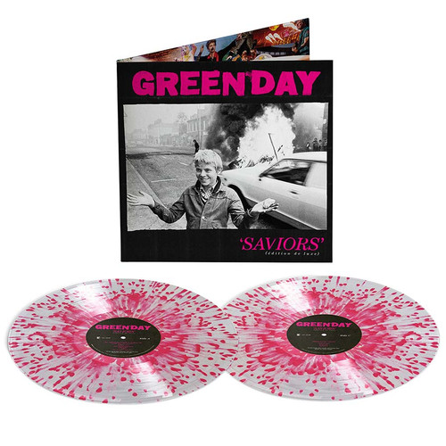 Green Day Saviors (edition de luxe) Indie Exclusive 2LP (Clear with Hot Pink Splatter Vinyl) 2