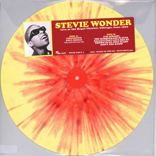 Stevie Wonder Live at the Regal Theater, Chicago, June 1962 Numbered Limited Edition LP (Yellow Vinyl with Red Splatter) 1
