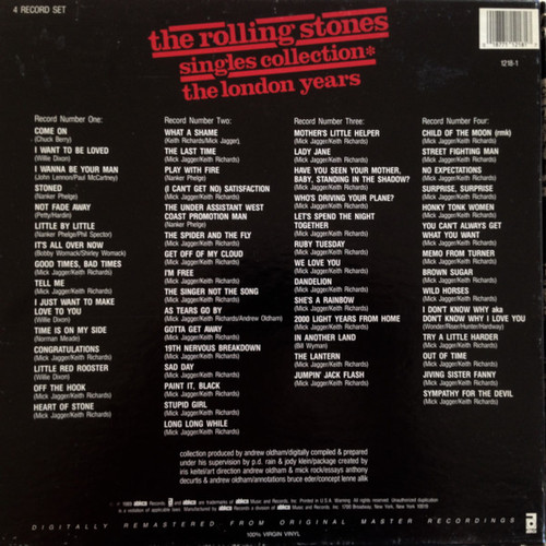 The Rolling Stones Singles Collection:The London Years 4 LP Box Set 2