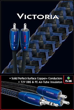 AudioQuest Victoria 2.0M Pair RCA Interconnect Cable 1