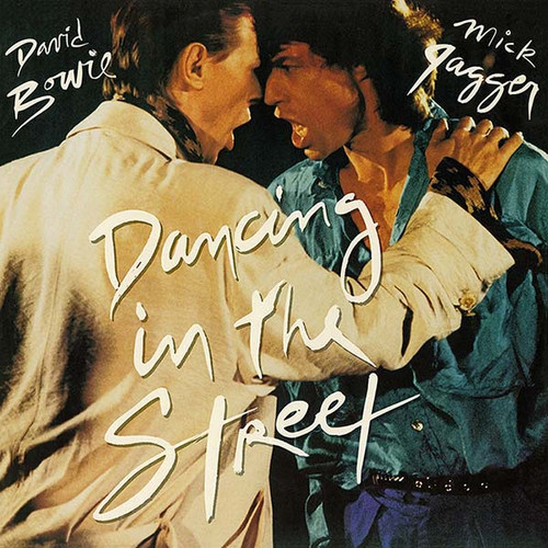 David Bowie & Mick Jagger Dancing in the Street 45rpm 12" Vinyl Single (White Vinyl) 1