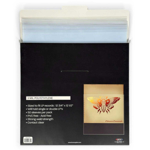 BCW 12" Vinyl Outer Sleeves 3 mil (50 Pack) 4