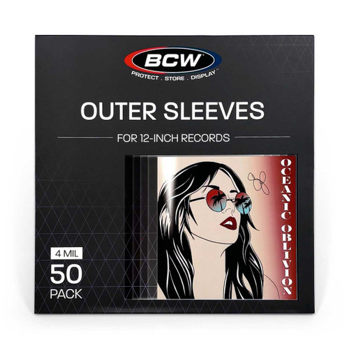 BCW 12" Vinyl Outer Sleeves 4 mil (50 Pack) 1