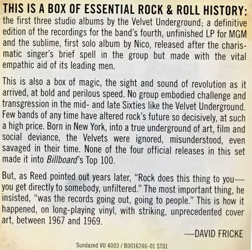 The Velvet Underground The Verve/MGM Albums 5LP Box Set (Mono) 2