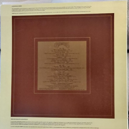 The Carpenters The Singles 1969-1973 Half-Speed Mastered Vinyl LP (Pre-owned, EX) 2