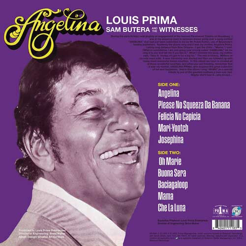 Louis Prima with Sam Butera and the Witnesses Angelina LP (Green, White & Red Vinyl) 3
