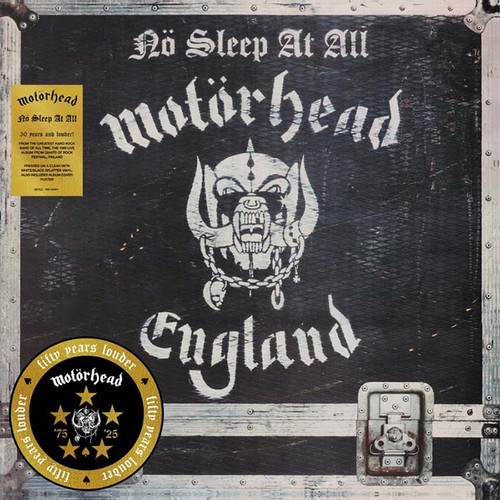 Motorhead No Sleep At All LP (Clear with Black & White Splatter Vinyl) 2