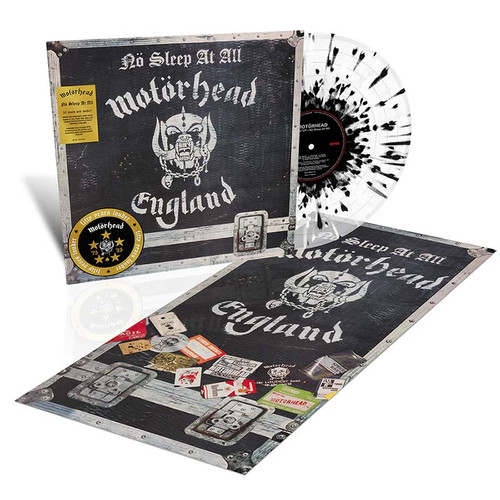 Motorhead No Sleep At All LP (Clear with Black & White Splatter Vinyl) 1