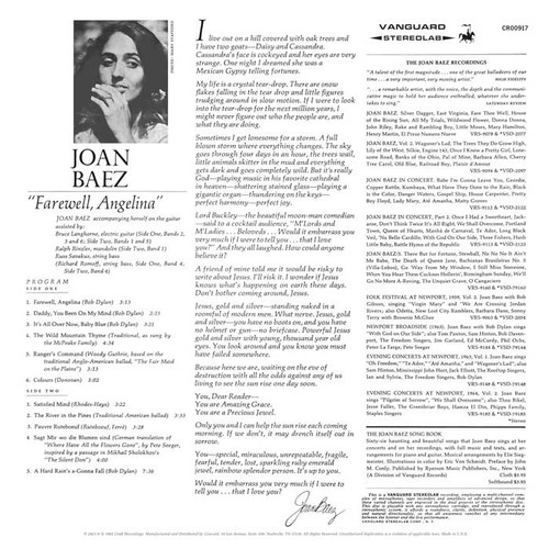 Joan Baez Farewell, Angelina (60th Anniversary) 180g LP 3