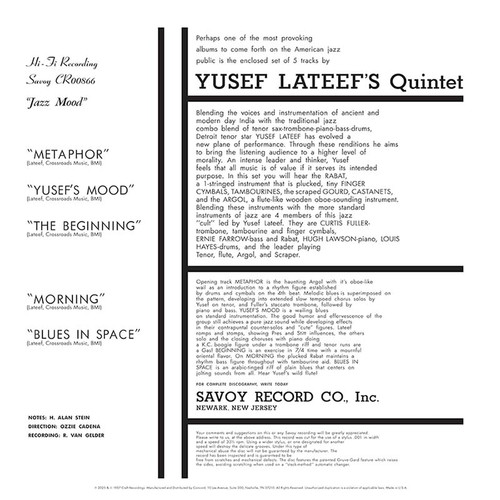 Yusef Lateef Jazz Mood (Original Jazz Classics Series) 180g LP 3